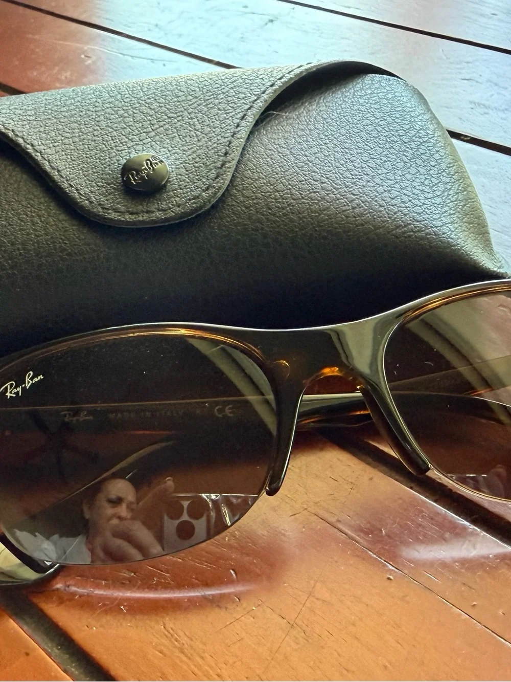 Ray-Ban Brown  Frame Sunglasses with Dark Lenses